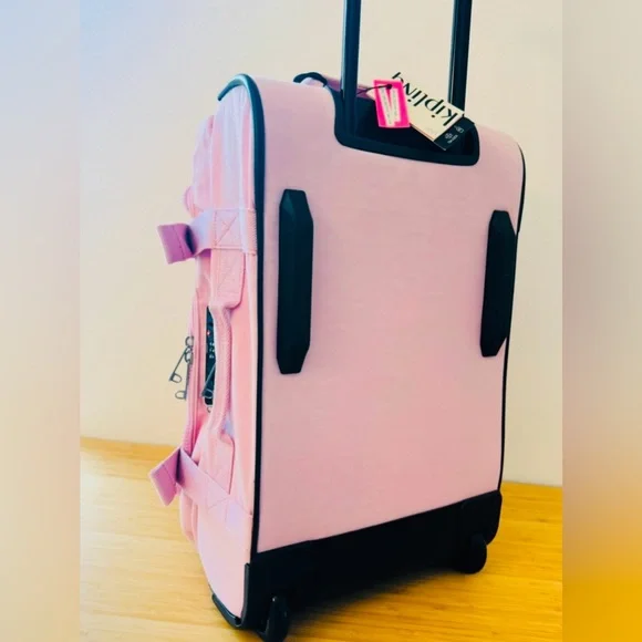 Kipling Aviana Suitcase S Travel Bag Rolling Carry-On Duffle & Luggage Lock Pink - Picture 11 of 12
